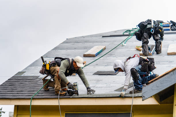Professional Gutter Installation technician working in Schofield, WI